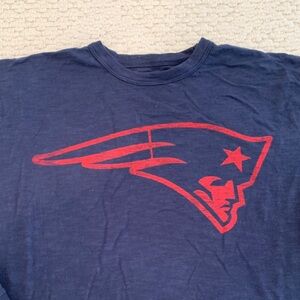 NWOT Patriots 47 Brand Navy Long Sleeved Cotton T-shirt. Size M.